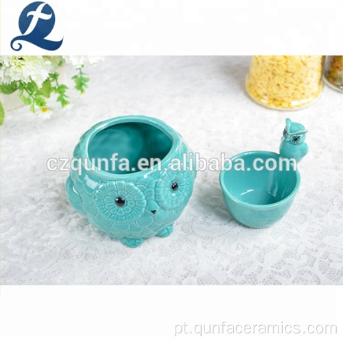 Decoração de decoração de casa formato de pássaro vaso de flores de cerâmica personalizada